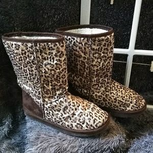 Sequin Cheetah slippers